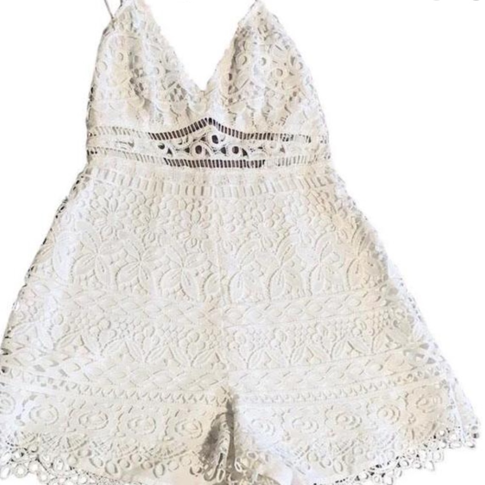 Lush Lace Halter Neck Romper